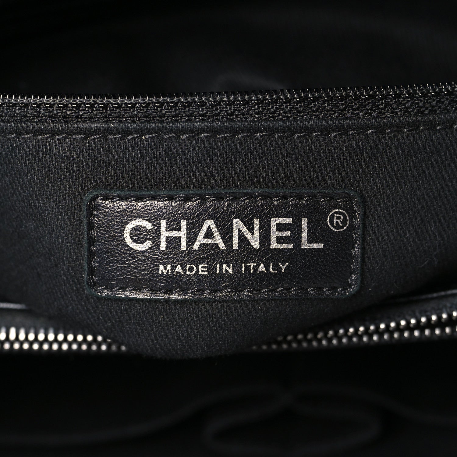 Chanel Metallic Goatskin Quilted Small City Rock Shopping Tote Black 6 of 9