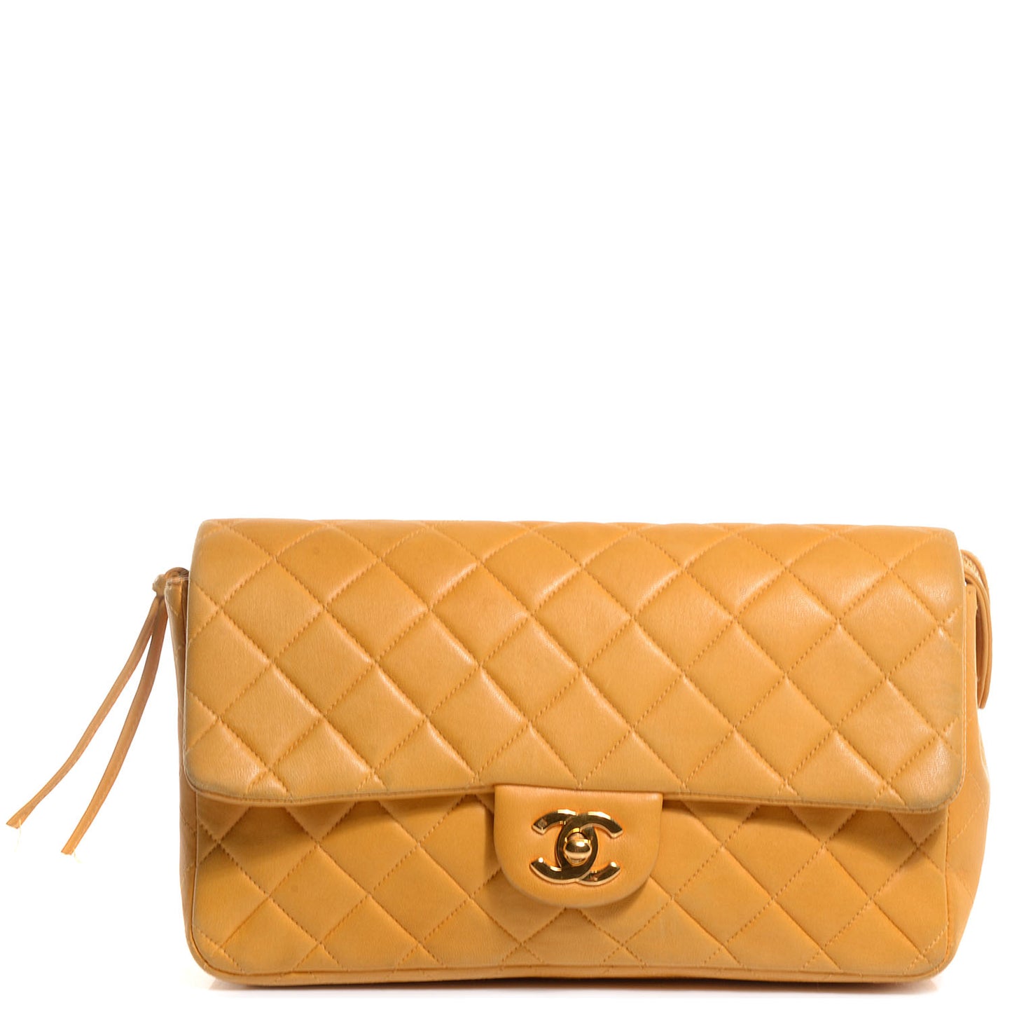 Lambskin Quilted Backpack Mango