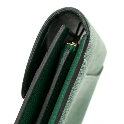 Hermes Epsom Constance Short Wallet Vert Vertigo 9 of 11