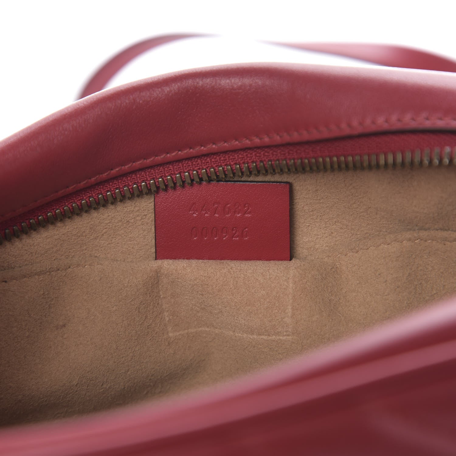Gucci Calfskin Matelasse Small GG Marmont Chain Shoulder Bag Hibiscus Red 6 of 9
