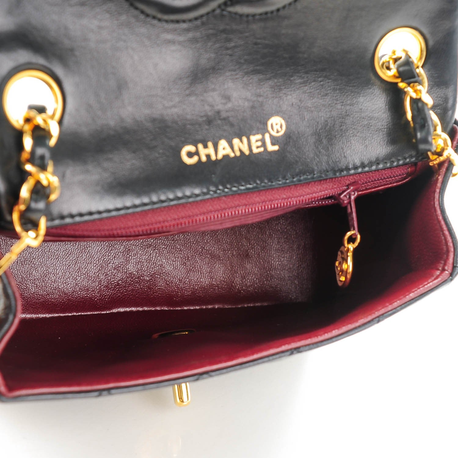 Chanel Lambskin Quilted Mini Square Flap Black 9 of 9