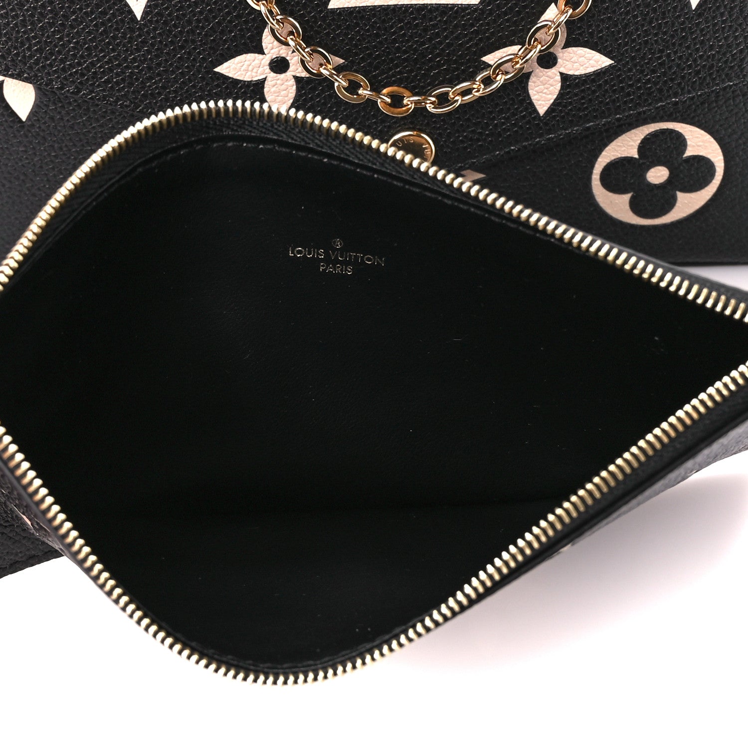 Louis Vuitton Empreinte Monogram Giant Felicie Pochette Black Beige 6 of 13