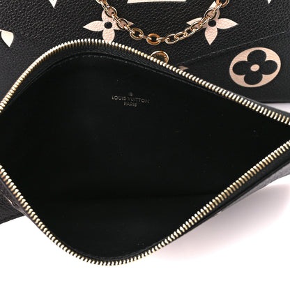 Louis Vuitton Empreinte Monogram Giant Felicie Pochette Black Beige 6 of 13