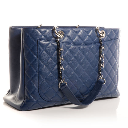 Chanel Caviar XL Grand Shopping Tote GST Navy Blue 3 of 7