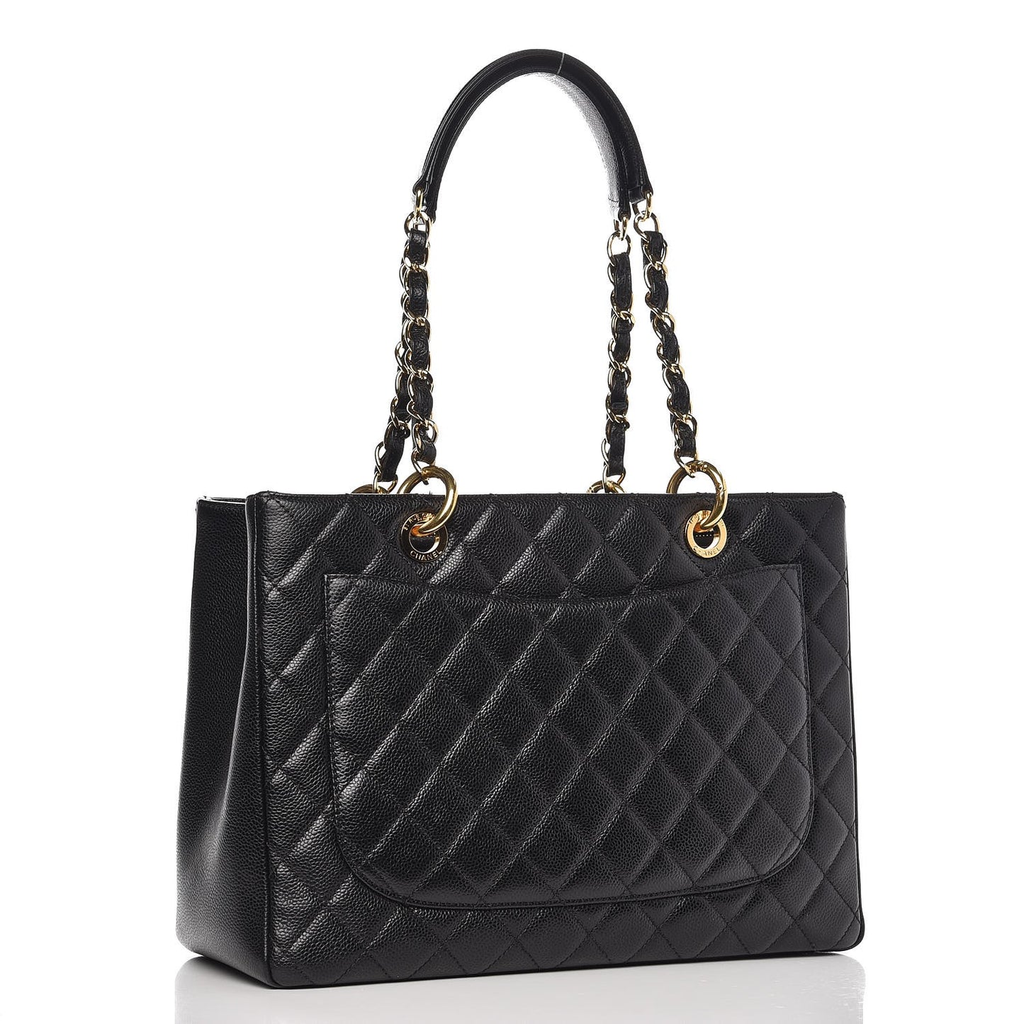 Caviar Quilted Grand Shopping Tote GST Black
