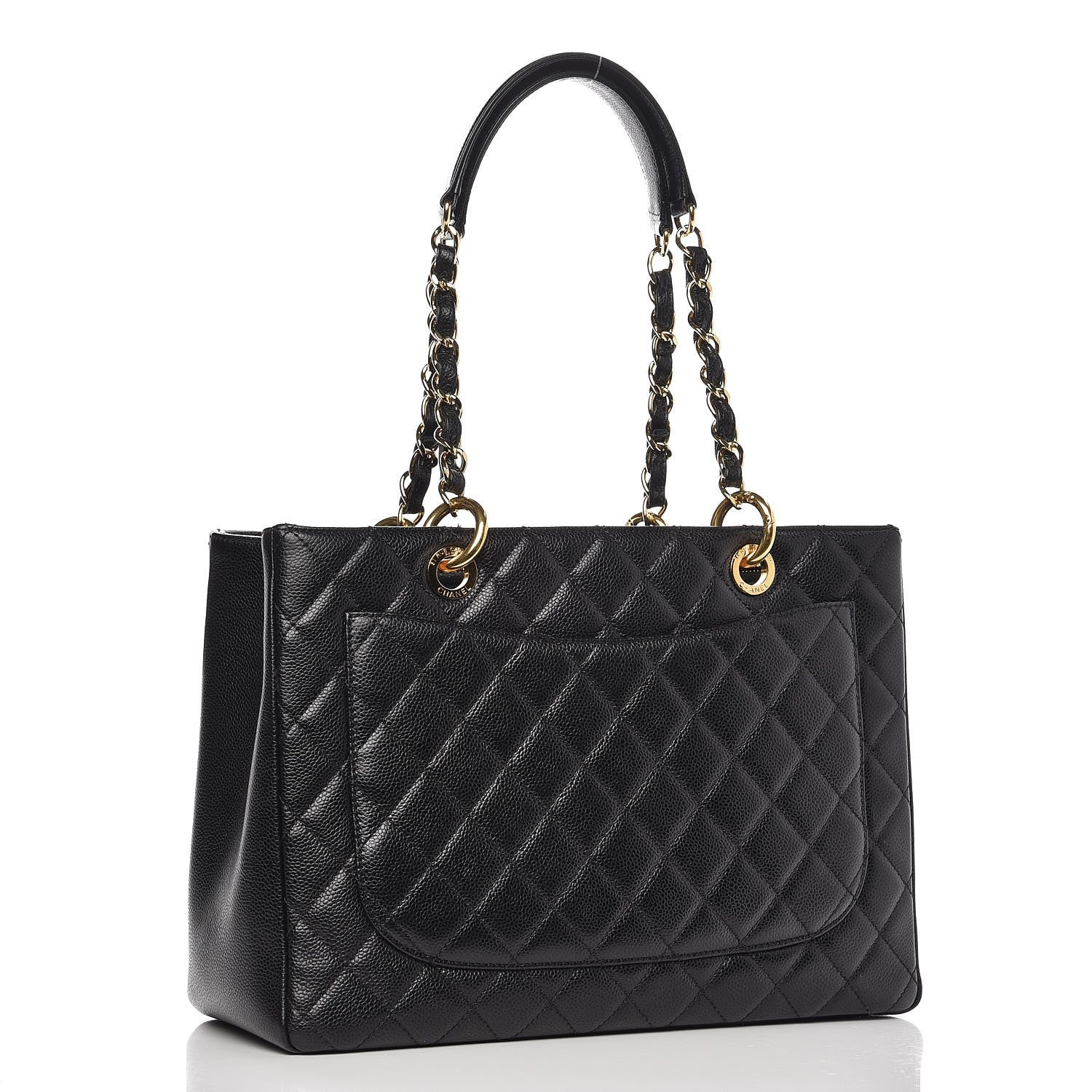 Chanel Caviar Quilted Grand Shopping Tote GST Black 3 of 10