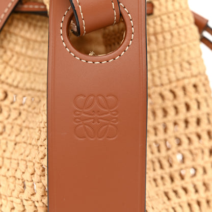 Loewe Raffia Calfskin Balloon Bucket Bag Natural Tan 6 of 9