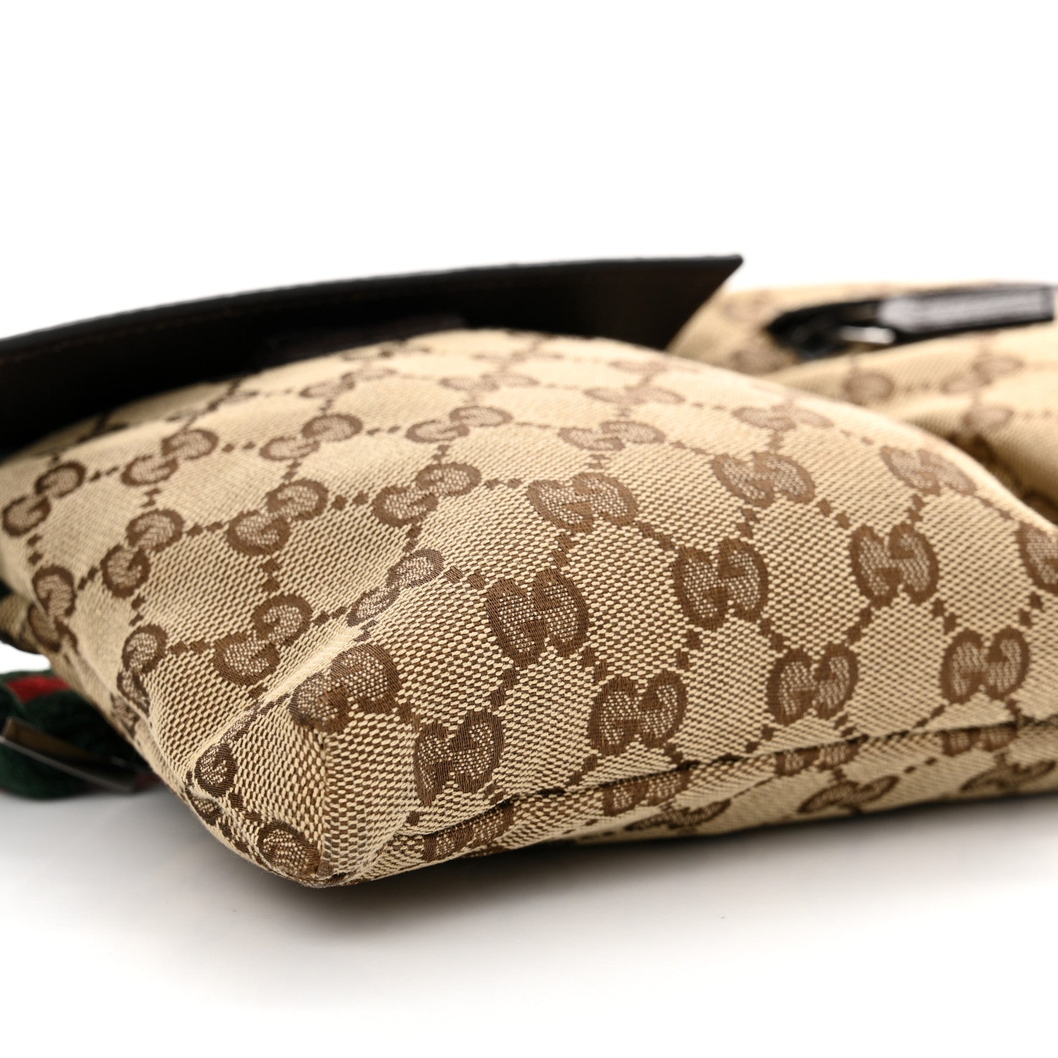 Gucci GG Monogram Double Pocket Belt Bag Dark Brown 10 of 13