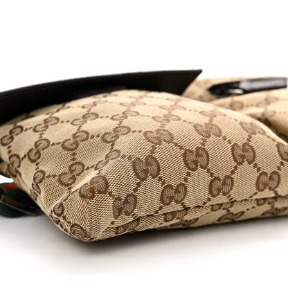 Gucci GG Monogram Double Pocket Belt Bag Dark Brown 10 of 13