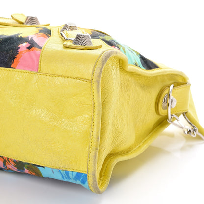 Balenciaga Agneau Canvas Floral Giant 21 Silver Hardware City Bouton D or 27 of 34