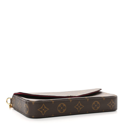 Louis Vuitton Monogram Pochette Felicie Chain Wallet Fuchsia 5 of 13