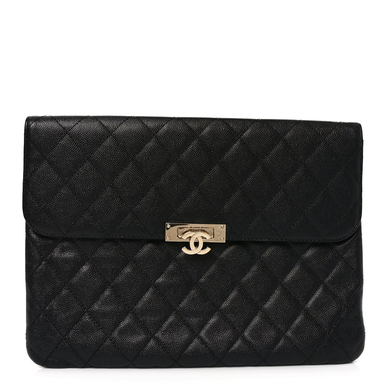 Chanel Caviar Quilted Medium Golden Class Pouch Black 1 of 11