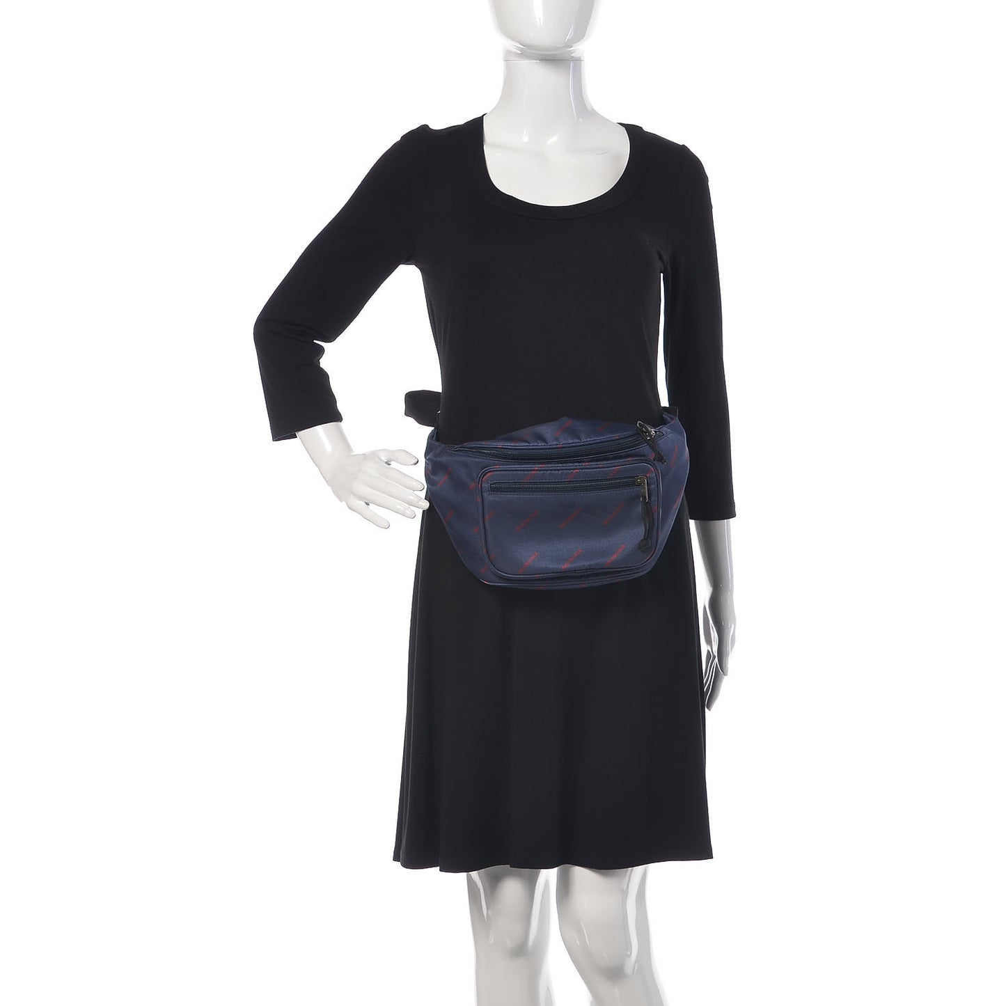 Twill Nylon Allover Logo Explorer Beltpack Bleu Canopee Rouge