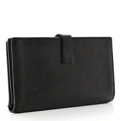 Hermes Chèvre Mysore Bearn Gusset Wallet Black 3 of 8