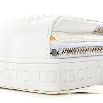 Christian Louboutin Calfskin Mens Loubifunk Spiked Bag White 10 of 13