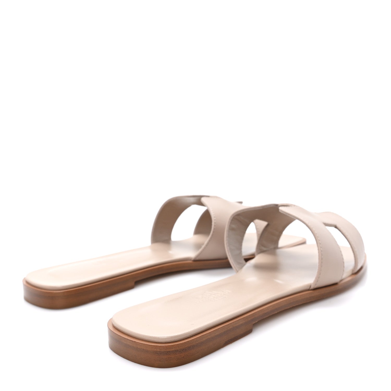 Hermes Box Calfskin Oran Sandals 39 Camel 5 of 10
