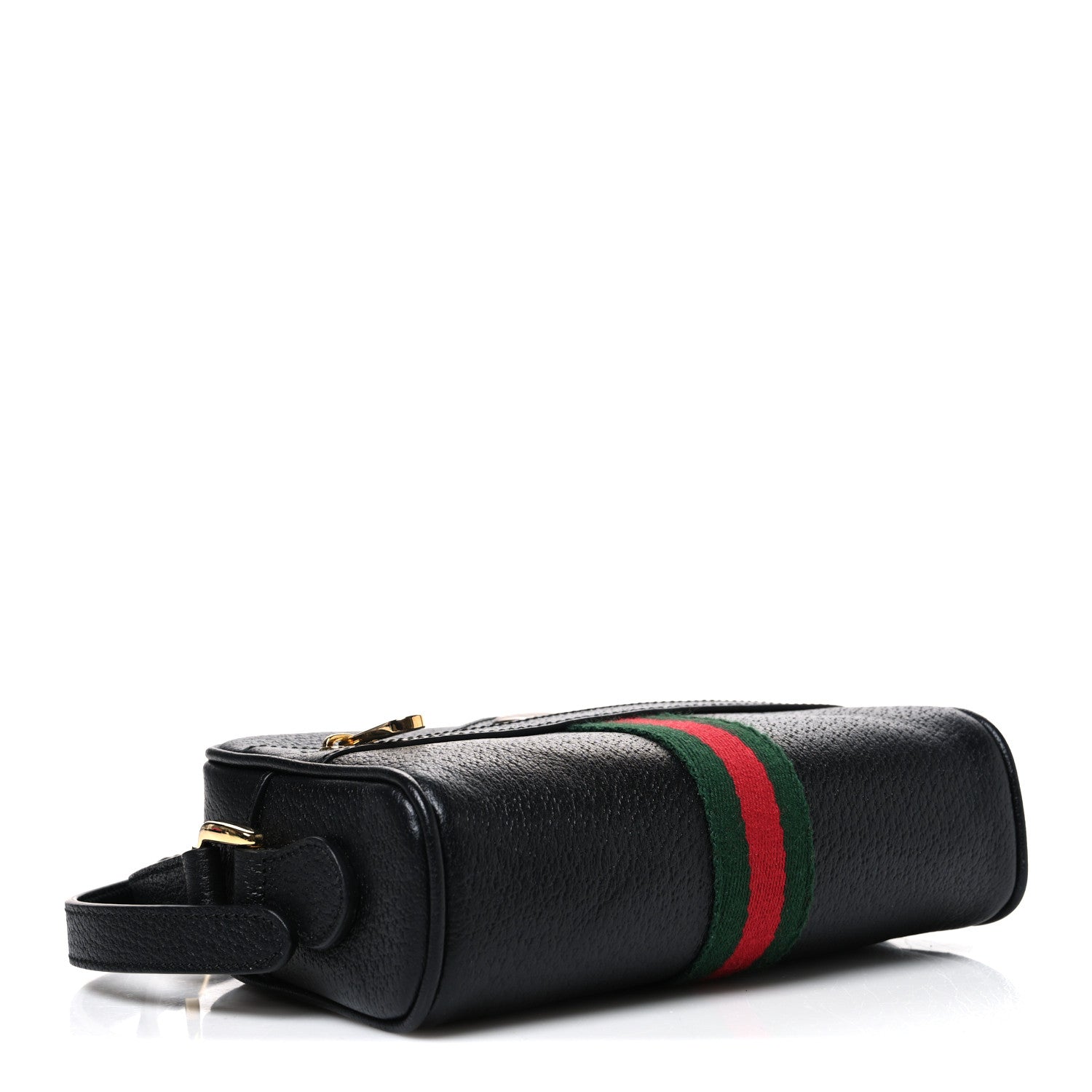 Gucci Calfskin Web Mini Ophidia Shoulder Bag Black 4 of 10