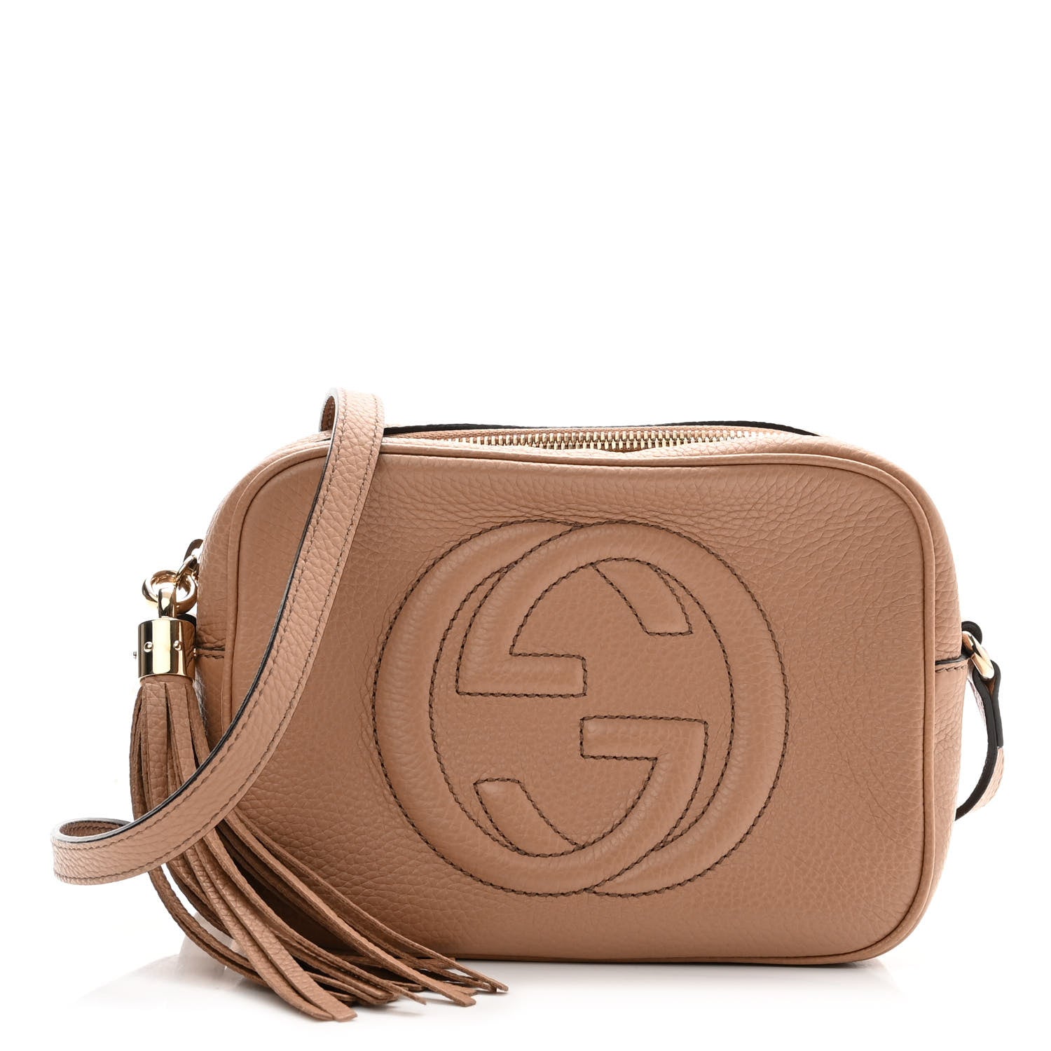 Gucci Pebbled Calfskin Small Soho Disco Bag Camelia 1 of 10