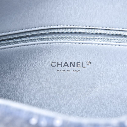 Chanel Sequin Large Waterfall Flap Light Blue 5 of 10