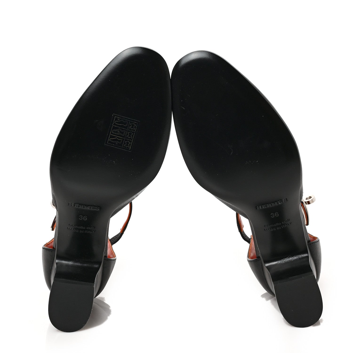 Hermes Goatskin Baby 55 Pumps 36 Black 5 of 8