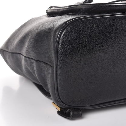 MCM Grained Calfskin Studded Drawstring Backpack Black 14 of 15