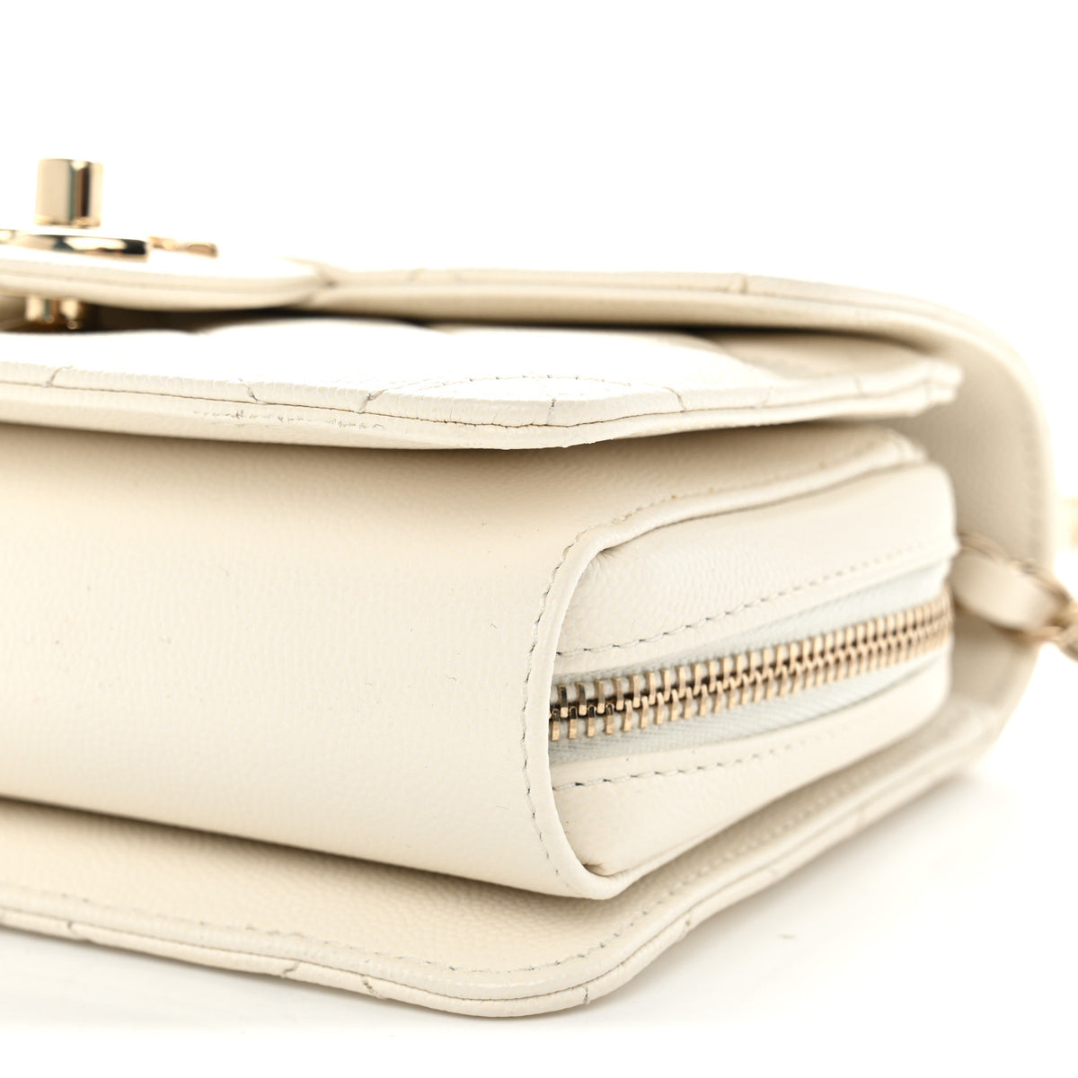 Chanel Caviar Quilted Like A Wallet Flap White 10 of 11