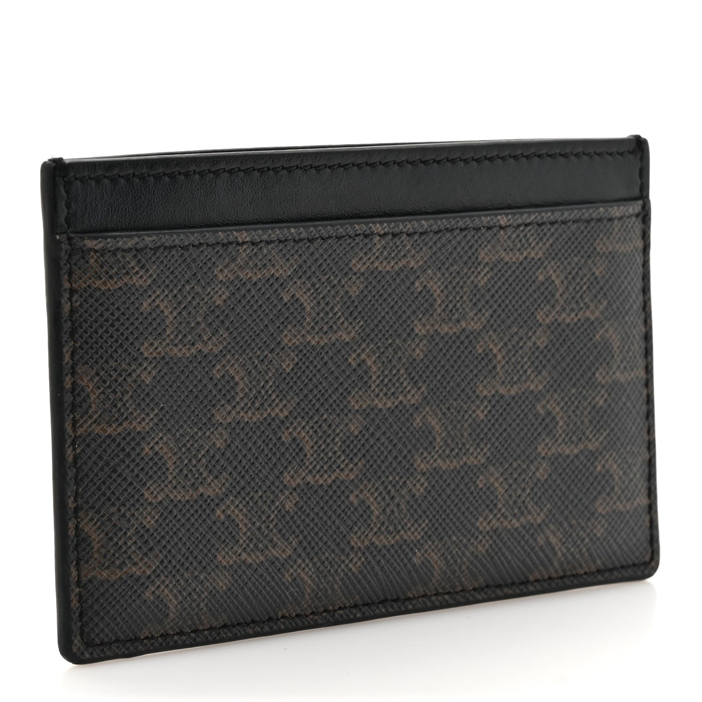 Triomphe Canvas Card Holder Black
