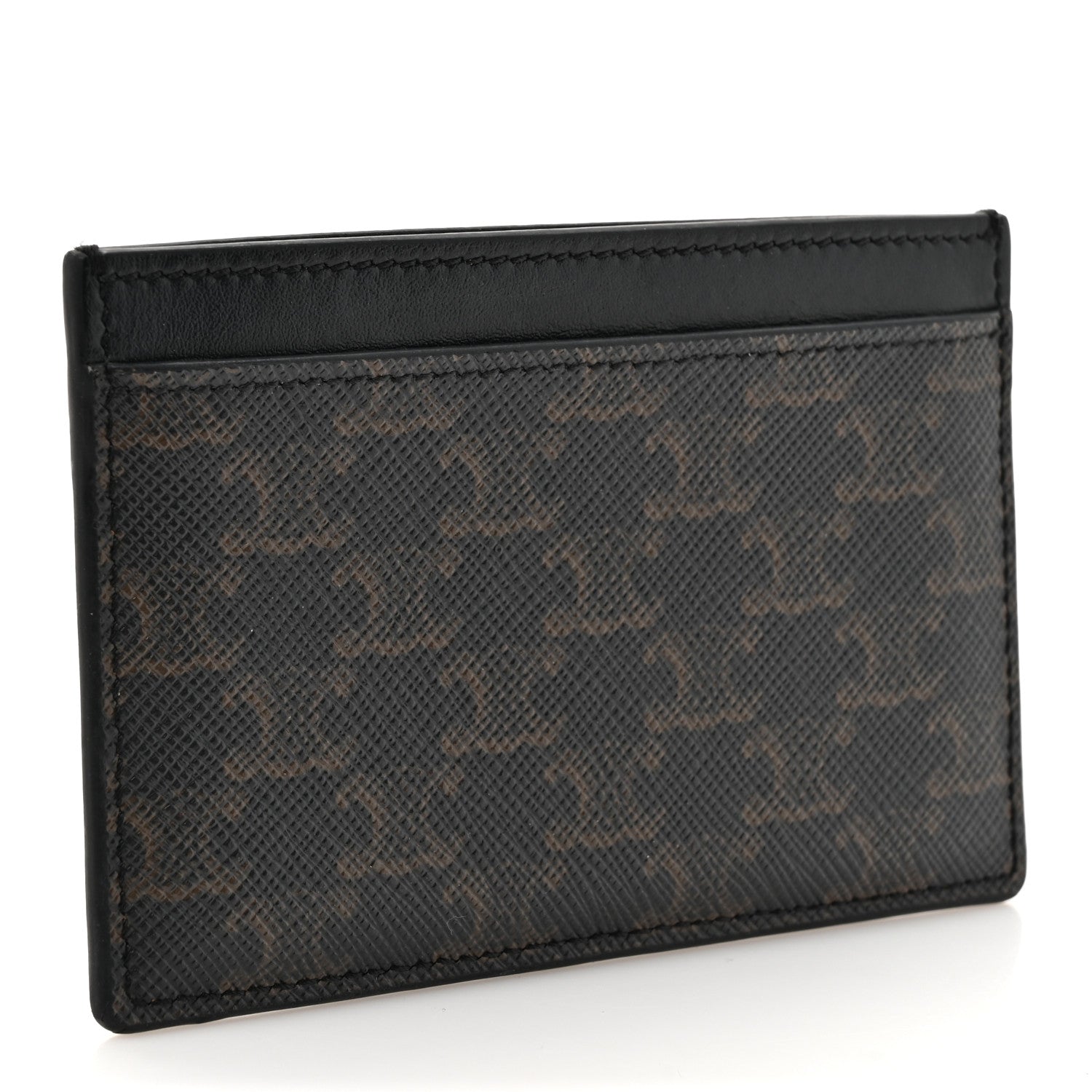 Celine Triomphe Canvas Card Holder Black 3 of 9