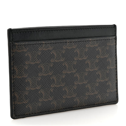 Celine Triomphe Canvas Card Holder Black 3 of 9
