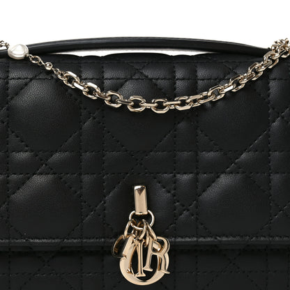 Christian Dior Lambskin Cannage Lady Dior Phone Pouch Black 6 of 9