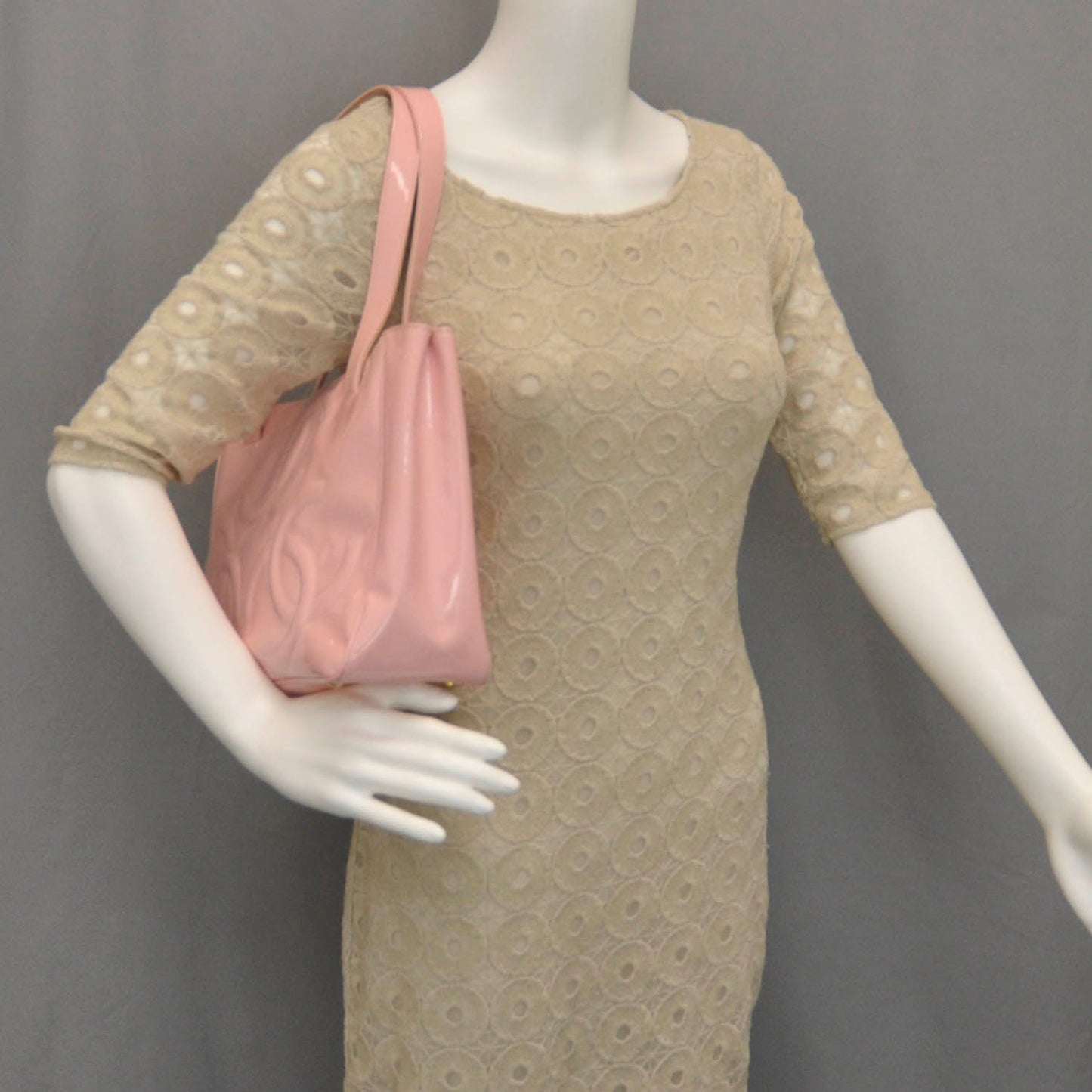 Patent CC Tote Pink