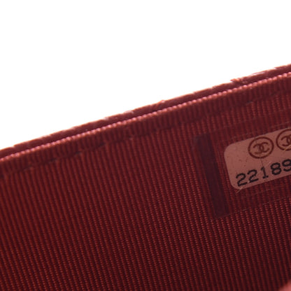 Chanel Caviar Quilted Wallet on Chain WOC Red 8 of 11