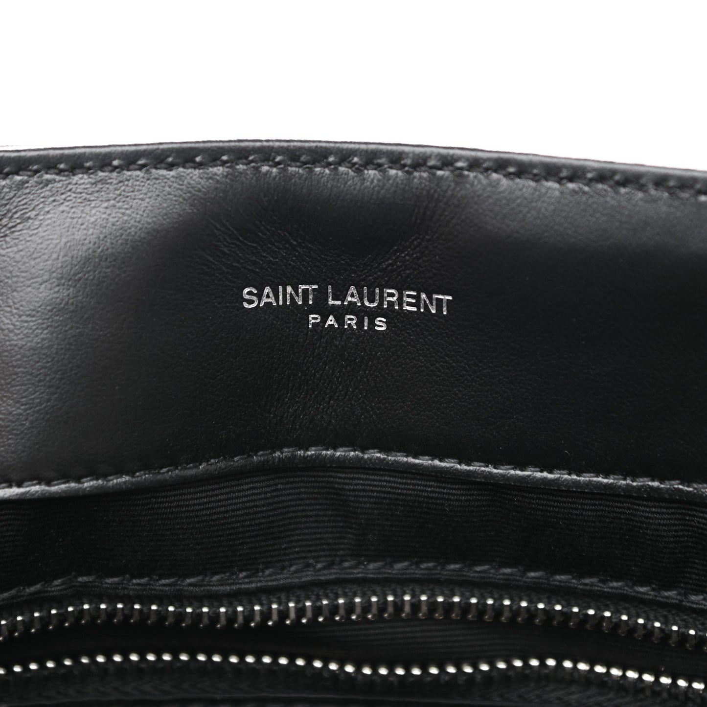 Calfskin Y Quilted Monogram Medium Loulou Chain Satchel Black
