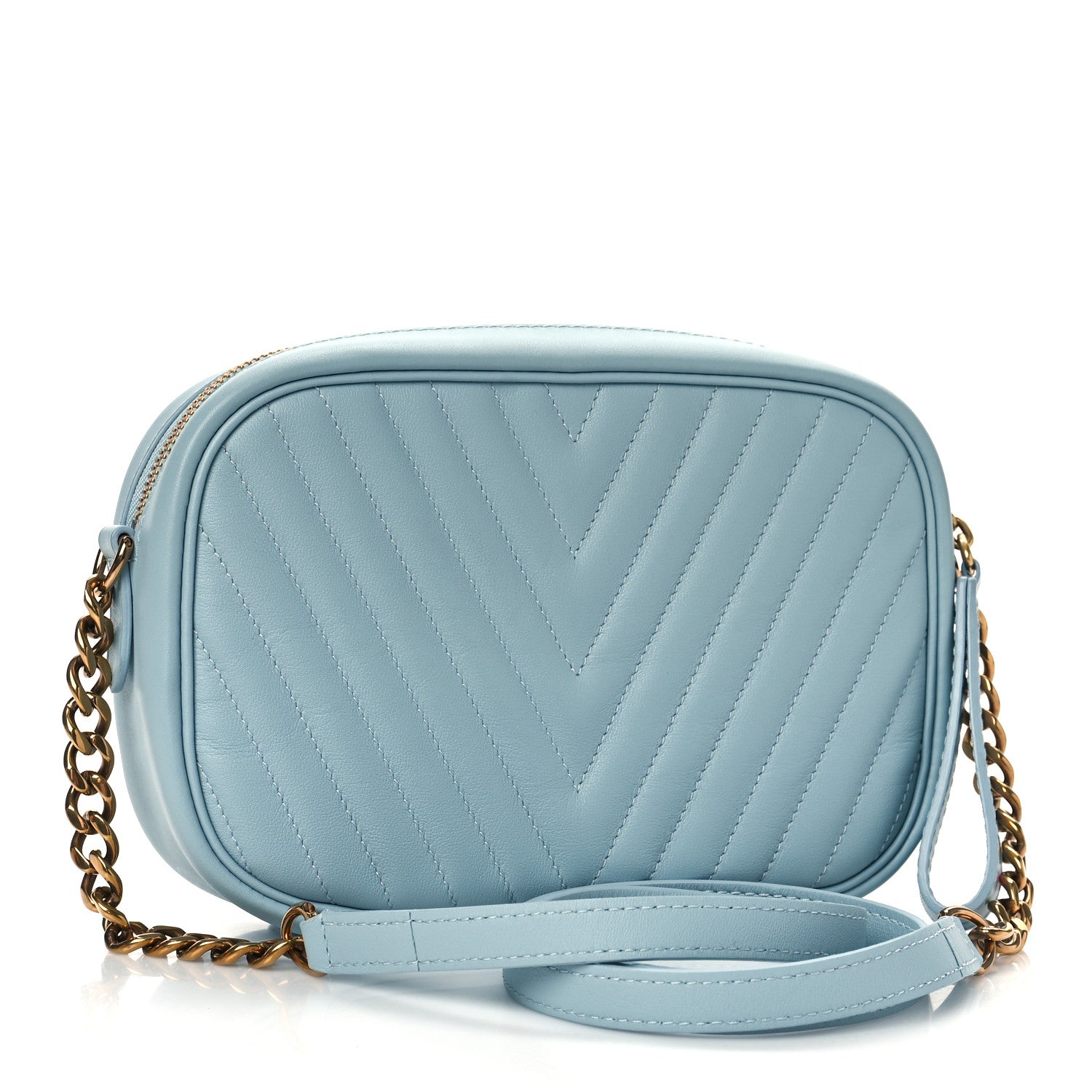 Louis Vuitton Calfskin New Wave Camera Bag Porcelain Blue 3 of 9