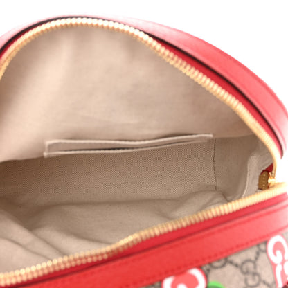 Gucci GG Supreme Monogram Apple Small Retro Interlocking G Day Backpack Beige Multicolor Lobster Red 5 of 9