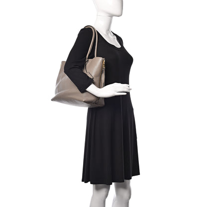 Prada Vitello Daino Side Zip Tote Argilla 2 of 8