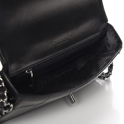 Chanel Chocolate Bar Quilted Lambskin 5 Chain Flap Black 7 of 8