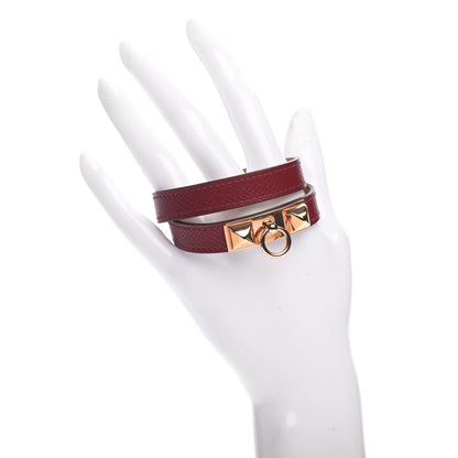 Hermes Epsom Rivale Double Tour Bracelet S Bordeaux 2 of 6