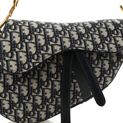 Christian Dior Oblique Saddle Bag Blue 8 of 10