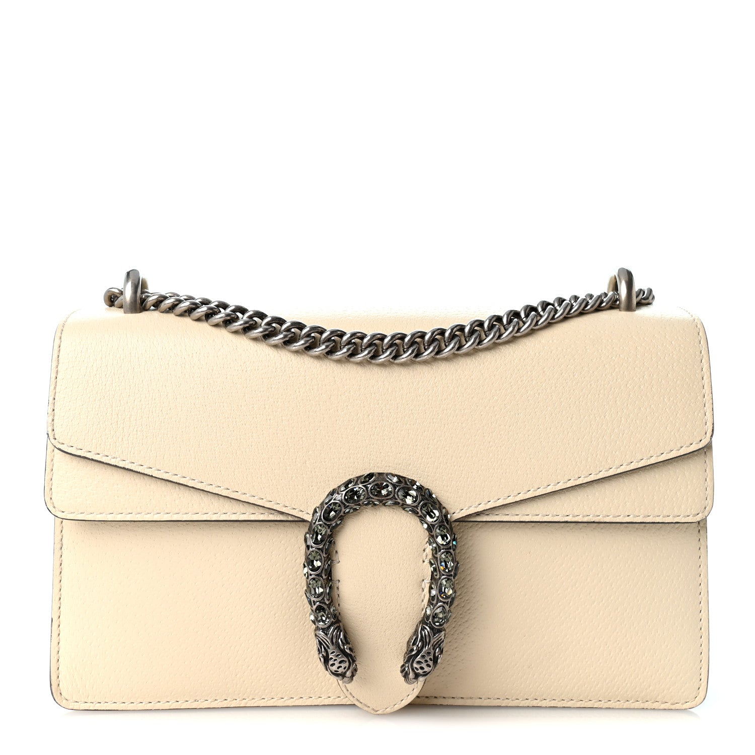 Gucci Dollar Calfskin Crystal Small Dionysus Shoulder Bag Mystic White 1 of 12
