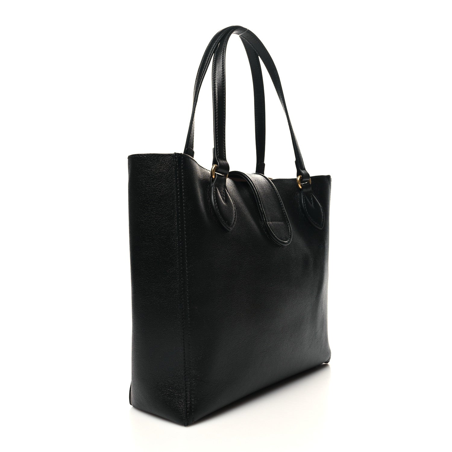 Gucci New Sakai Calfskin Lux Small Dahlia Tote Black 4 of 12