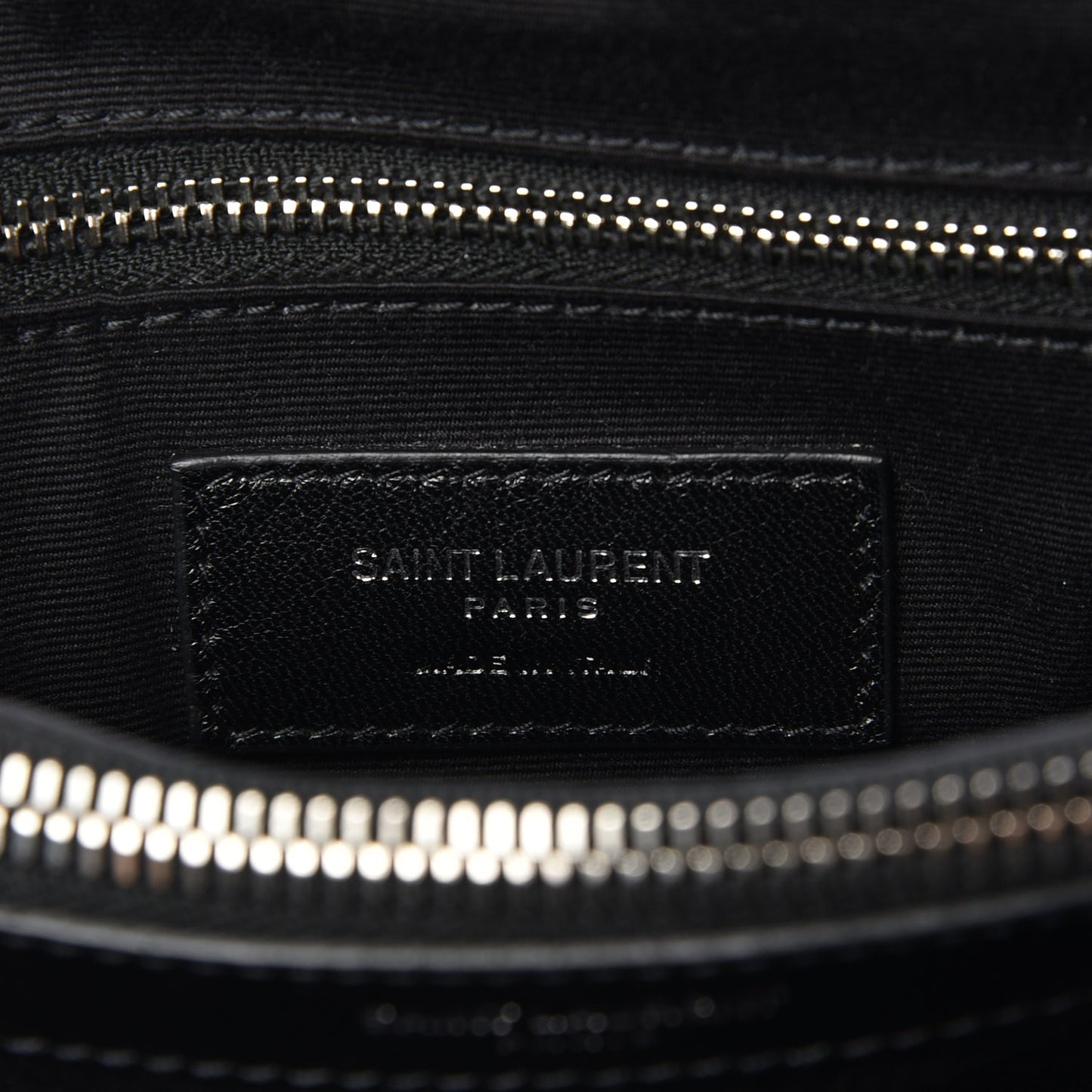 Calfskin Y Quilted Monogram Medium Loulou Chain Satchel Black