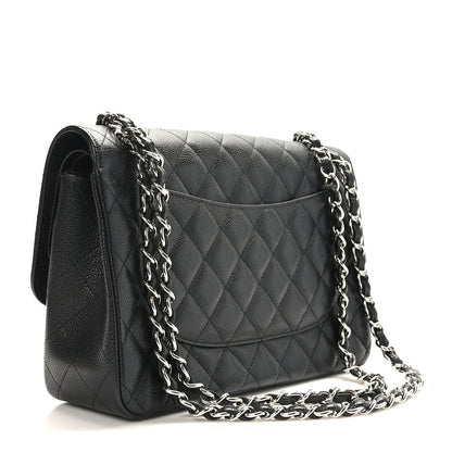 Chanel Caviar Quilted Jumbo Double Flap Black 3 of 9