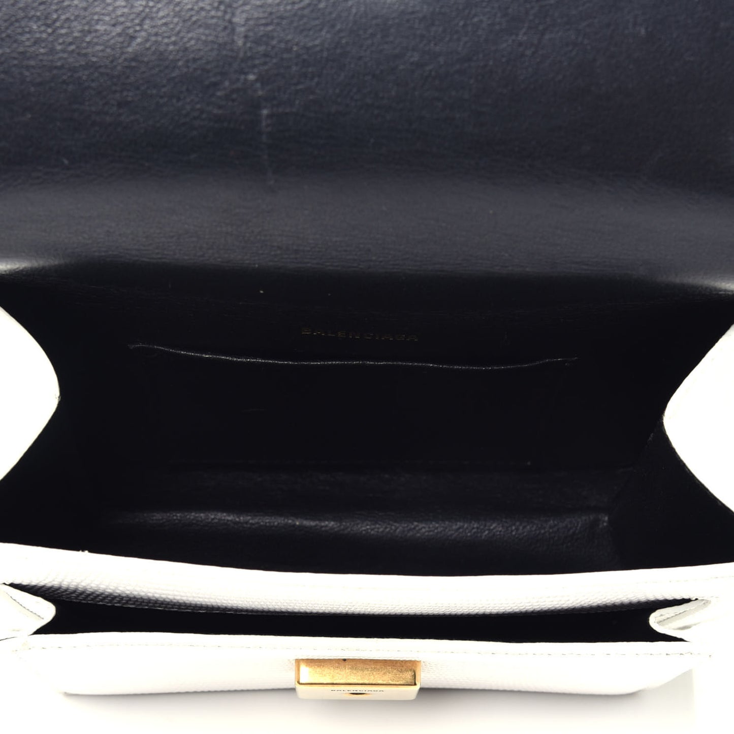 Patent Calfskin Lizard Embossed XS Sharp Top Handle Bag White