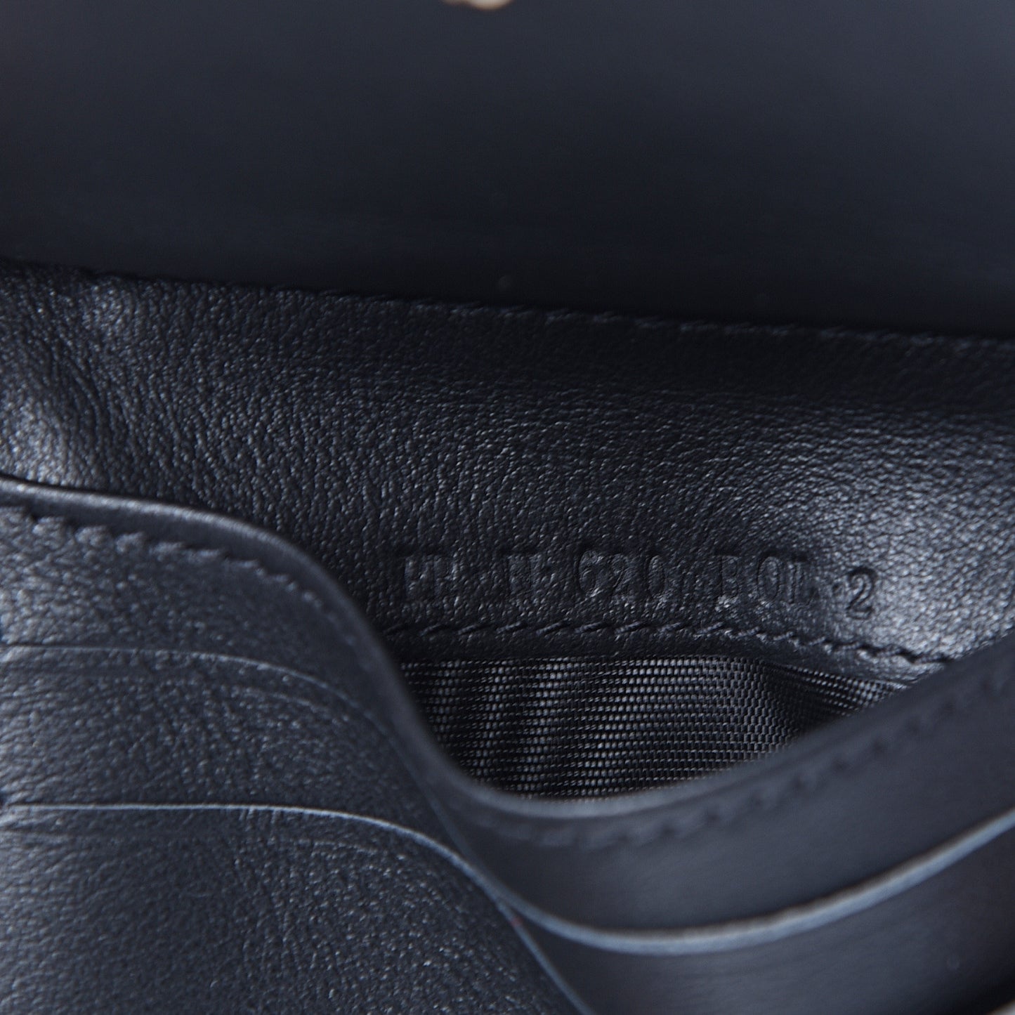 Calfskin Rockstud Compact Bi-Fold Wallet Black
