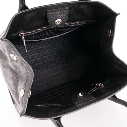 Prada Vitello Daino Tote Nero Black 5 of 9