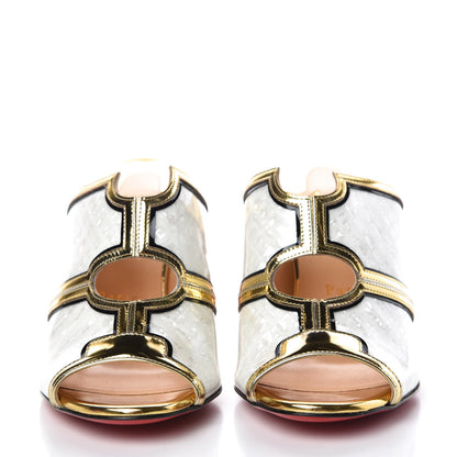 Christian Louboutin Specchio Patent Interior 85 Slide Sandals 36.5 Latte 2 of 7