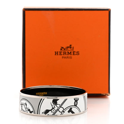 Hermes Enamel Printed Confettis D'Ex Libris Wide Bracelet 65 Multicolor 6 of 6