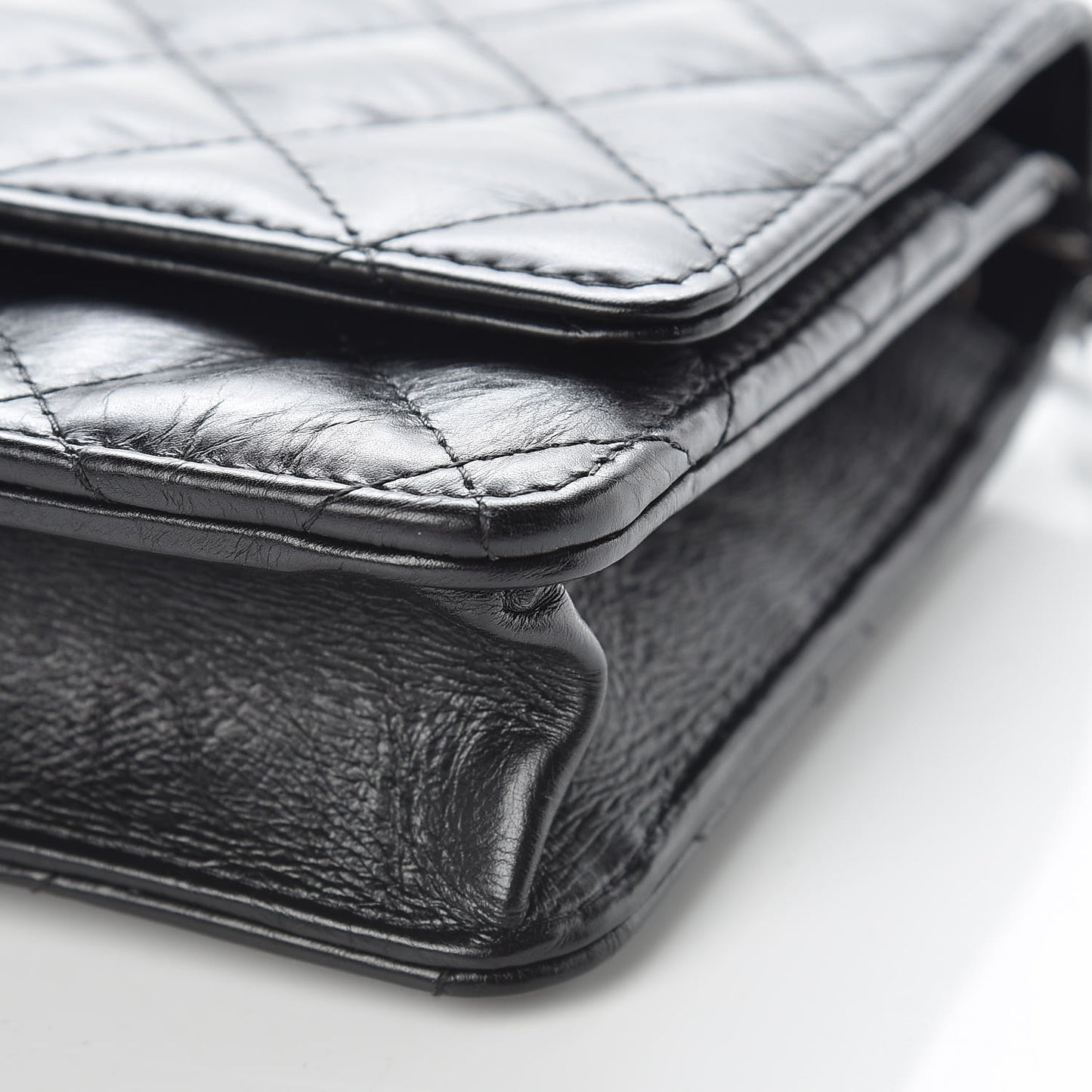 Aged Calfskin Quilted Reissue Wallet On Chain WOC So Black