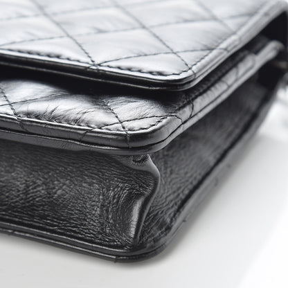 Chanel Aged Calfskin Quilted Reissue Wallet On Chain WOC So Black 10 of 11